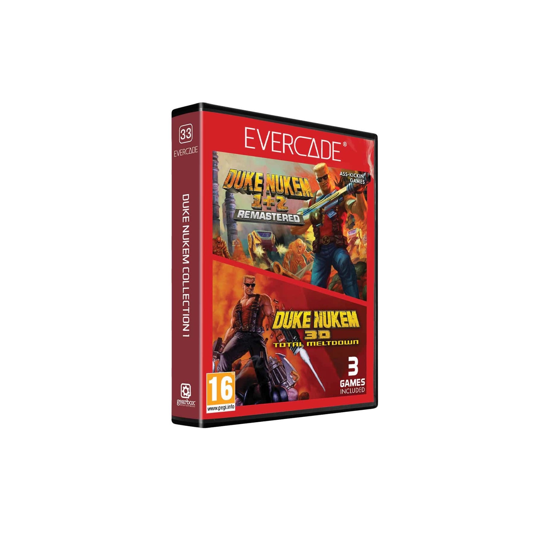 BLAZE Evercade Red Cart 33 – Duke Nukem Col. 1 Juego para Consola Blaze TAB Plus [ PAL ESPAÑA ]