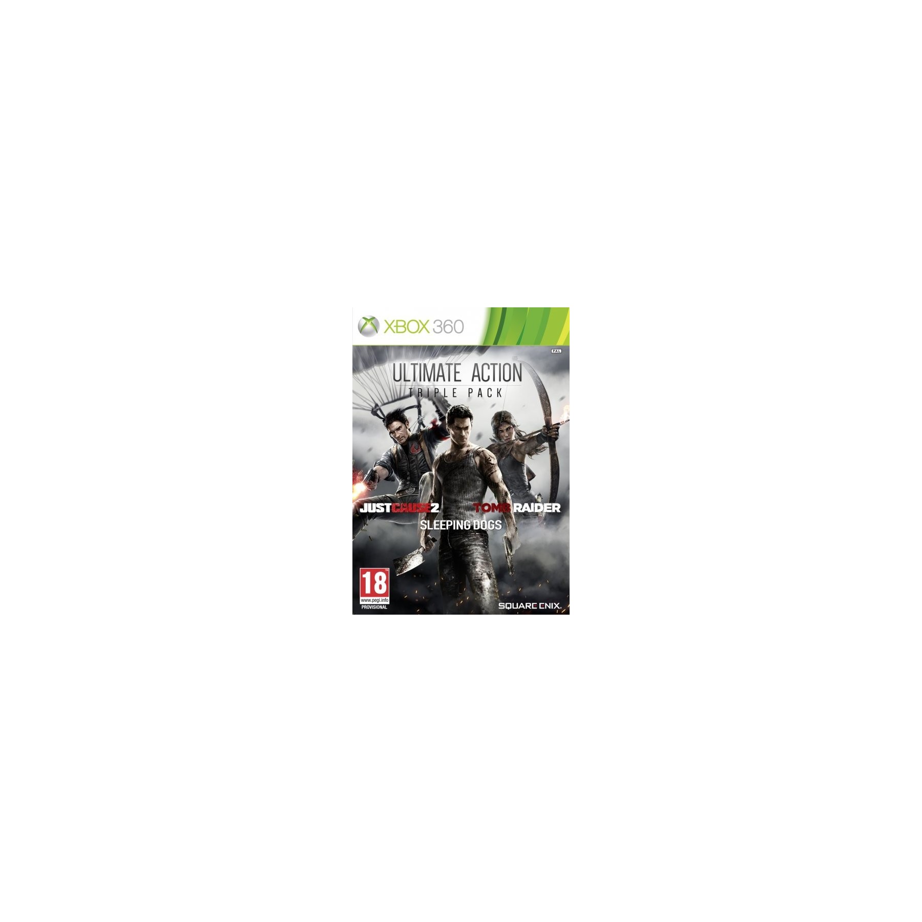 Ultimate Action Triple Pack(Just Cause 2/Sleeping Dogs/ Tomb Raider) Juego para Consola Microsoft XBOX 360 [PAL ESPAÑA]