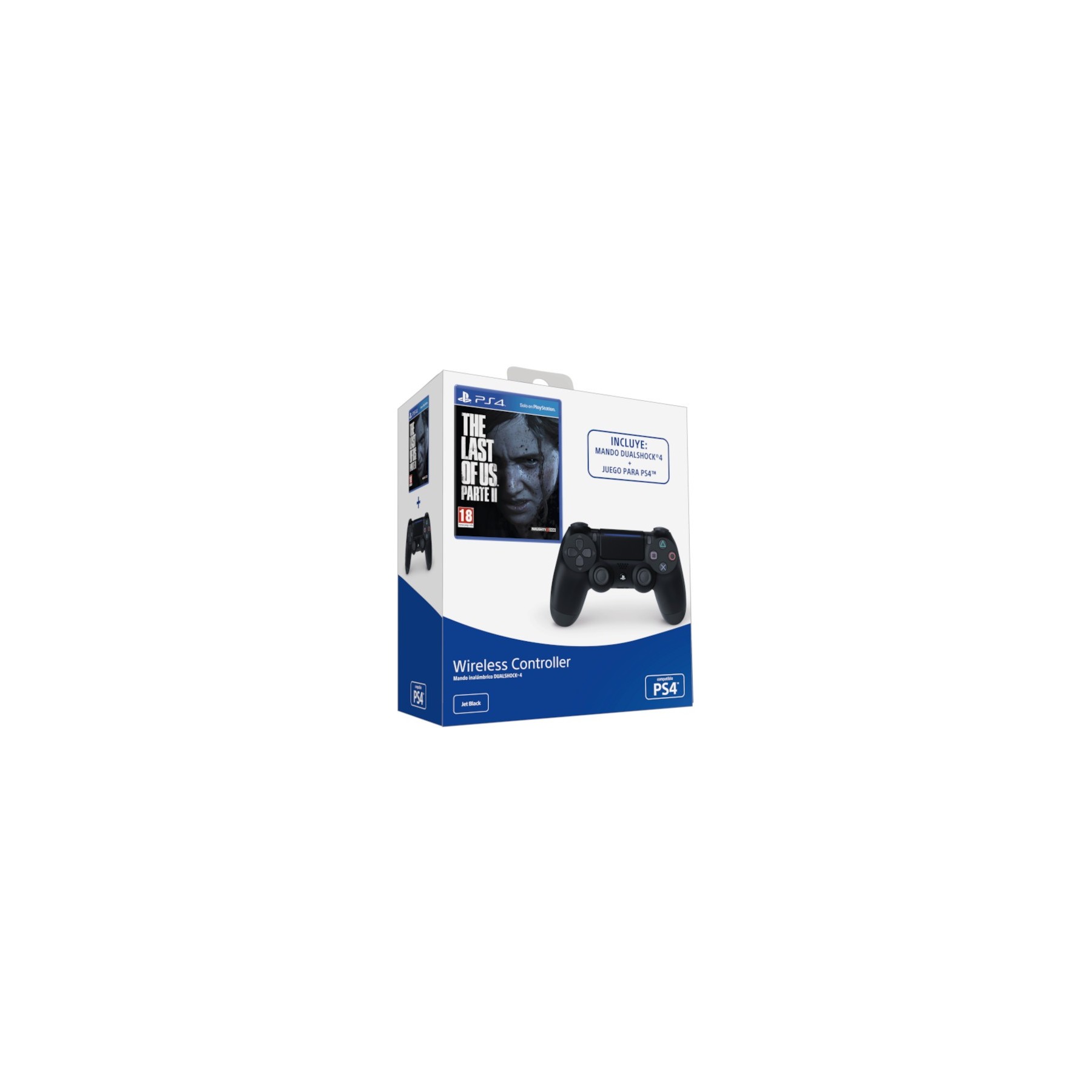 THE LAST OF US PARTE II + DUAL SHOCK 4 WIRELESS JET BLACK (NEGRO) IMP