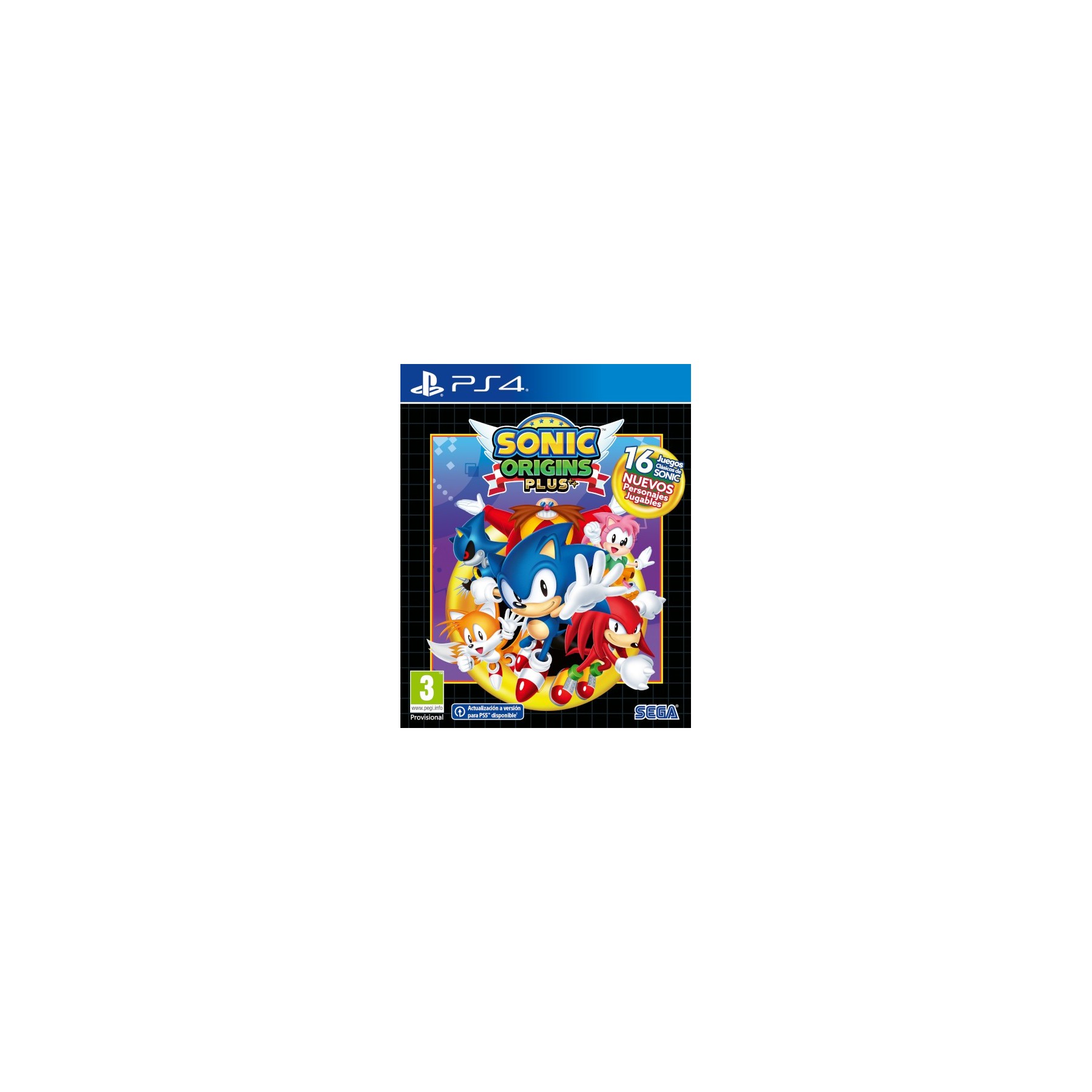 Sonic Origins Plus (Incluye 16 Juegos Clasicos De Sonic Y Nuevos Personajes) Juego para Consola Sony PlayStation 4, PS4 [PAL ESPAÑA]