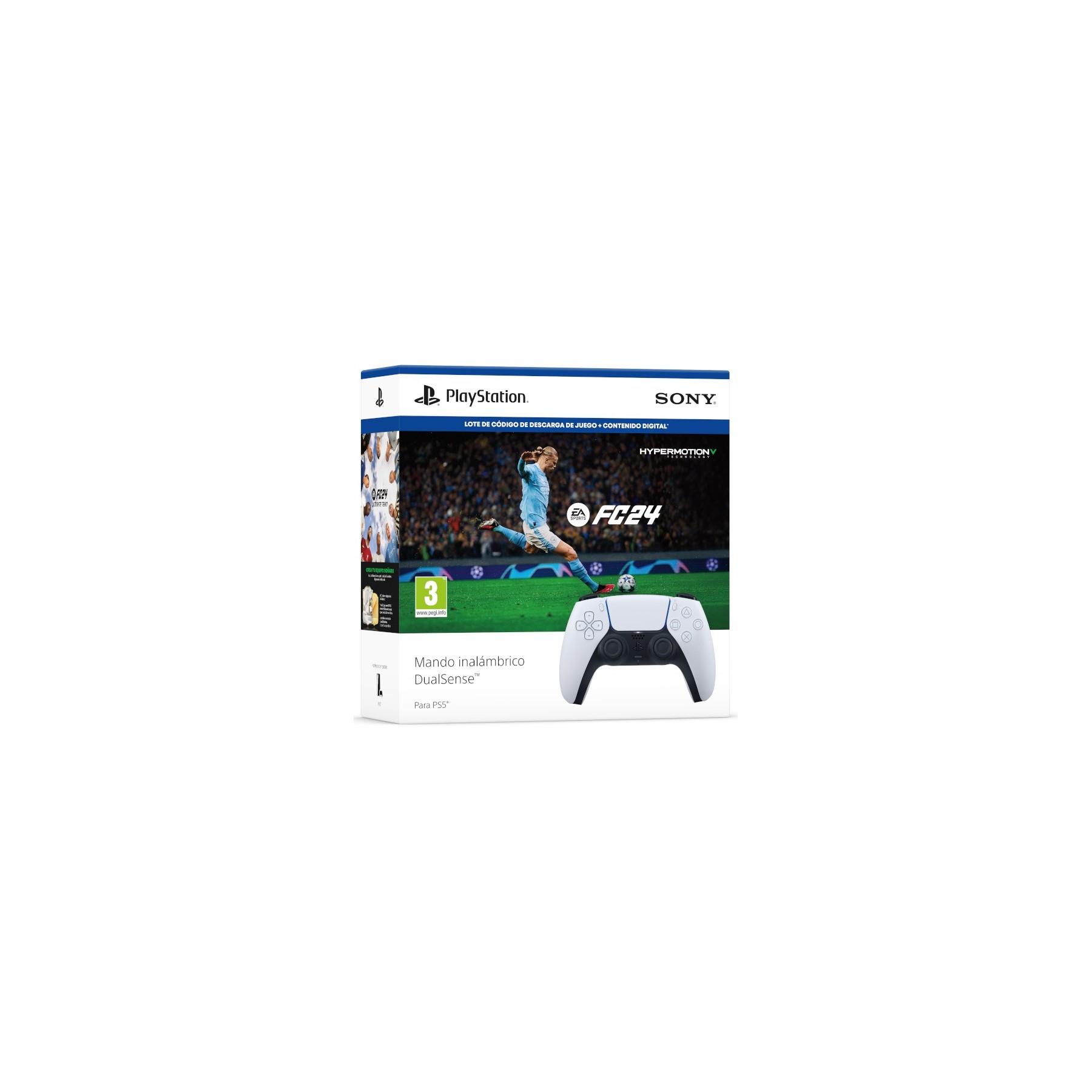 EA SPORTS FC 24 CODIGO DE DESCARGA + CONTENIDO DIGITAL + DUALSENSE WIRELESS CONTROLLER WHITE (BLANCO