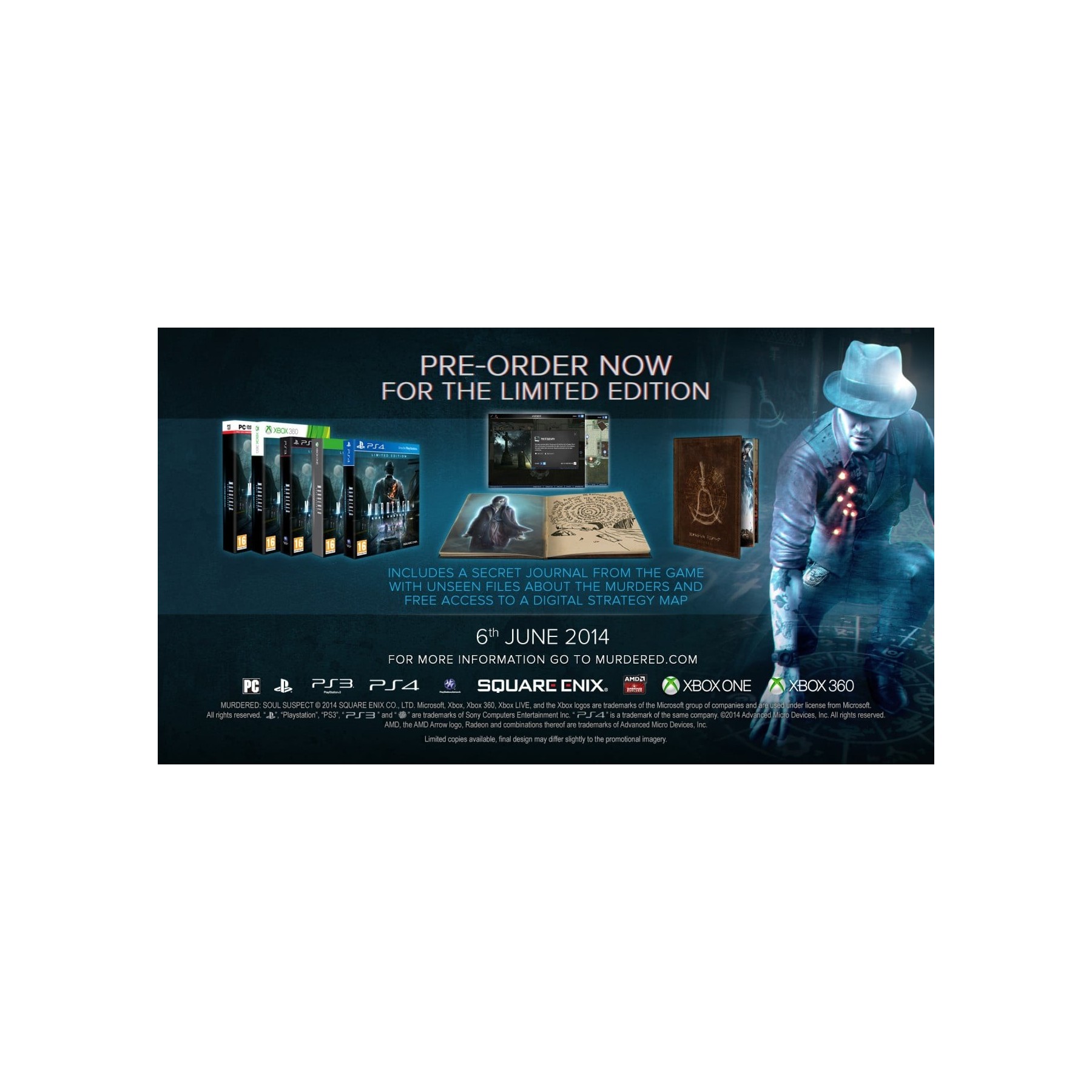 Murdered: Soul Suspect - Limited Edition /Microsoft XBOX One Juego para Consola Microsoft XBOX One