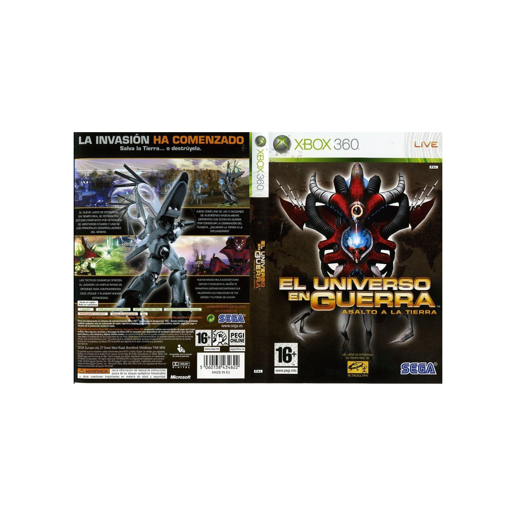 Uni Se At War Earth Ass Juego para Consola Microsoft XBOX 360