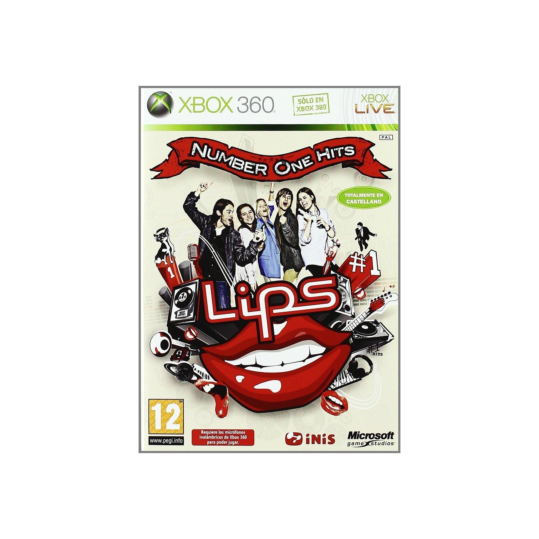 Lips Number One Hits [ Importación Portugal ] Juego para Consola Microsoft XBOX 360