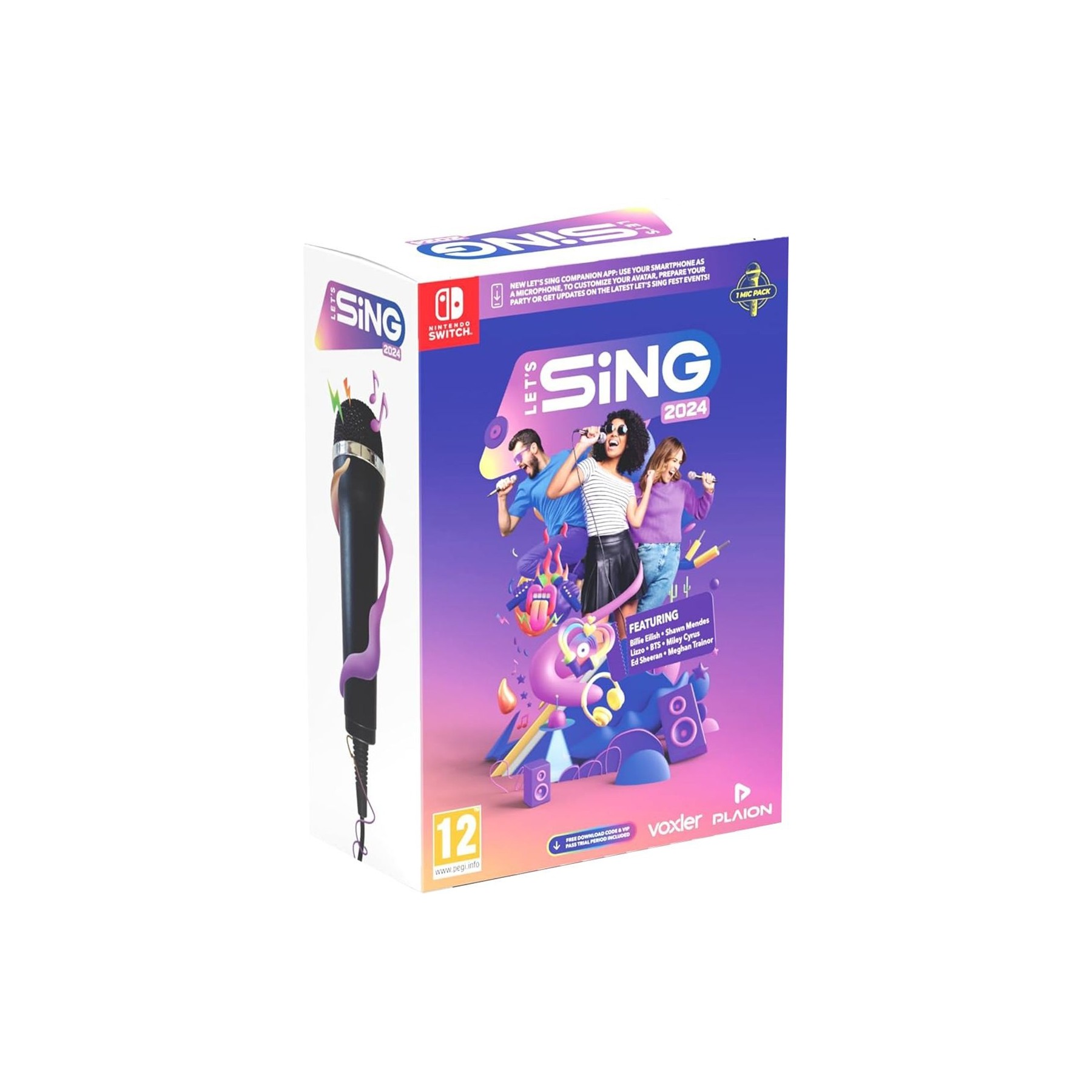 Let's Sing 2024 + Mic Juego Fisico para Consola Nintendo Switch