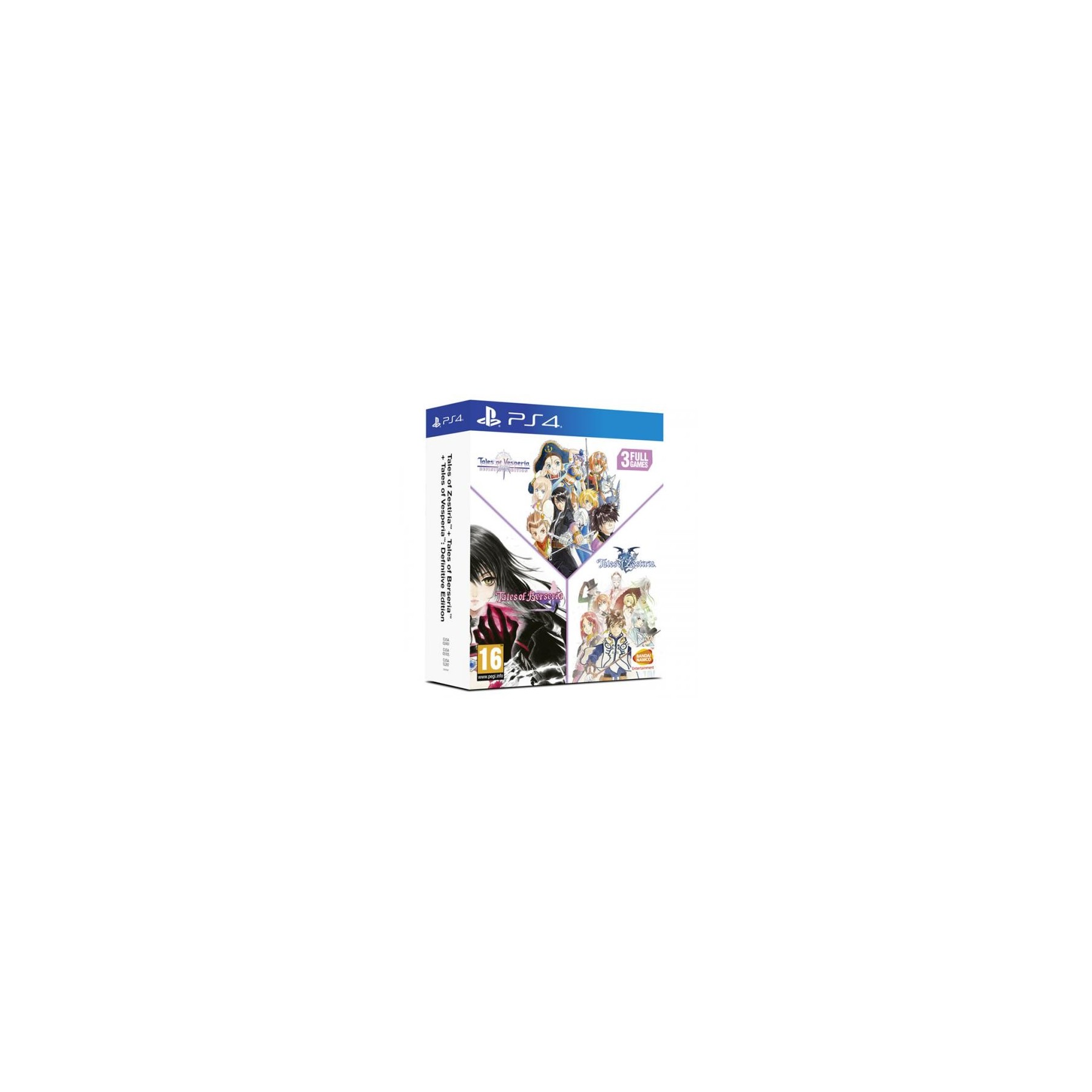 Tales of Vesperia/Tales of Berseria/Tales of Zestiria Compil Juego para Consola Sony PlayStation 4 PS4