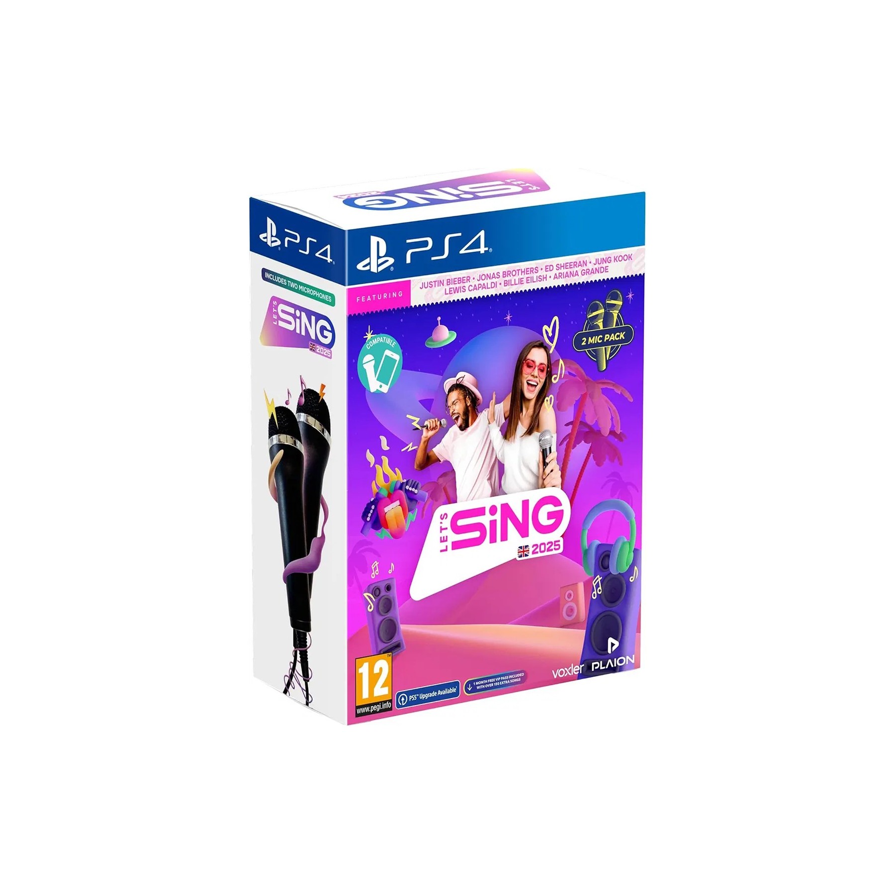 Let's Sing 2025 (Double Mic Bundle) Juego Fisico para Consola Sony PlayStation 4