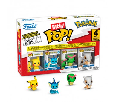 Blister 4 figuras Bitty POP Pokemon Pikachu