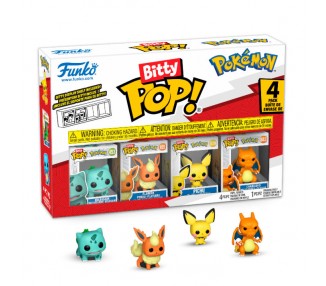 Blister 4 figuras Bitty POP Pokemon Bulbasaur