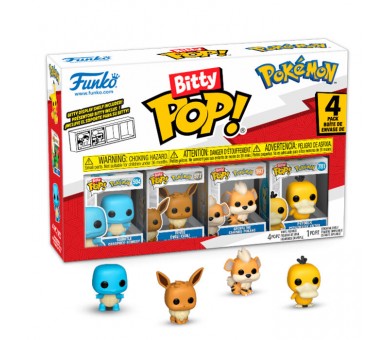 Blister 4 figuras Bitty POP Pokemon Squirtle