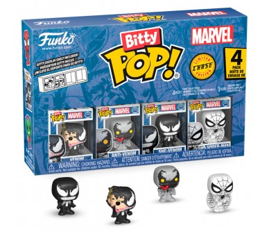 Blister 4 figuras Bitty POP Marvel Spider-Man Venom