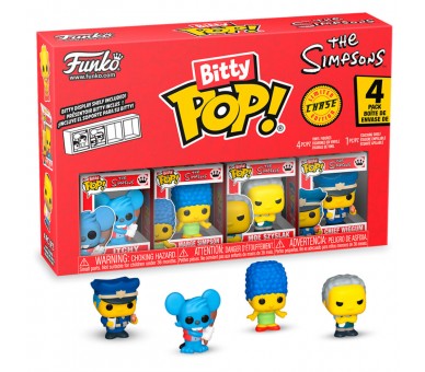 Blister 4 figuras Bitty POP Los Simpsons Itchy