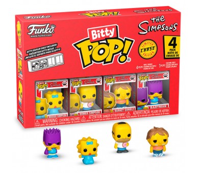Blister 4 figuras Bitty POP Los Simpsons Maggie