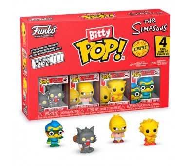 Blister 4 figuras Bitty POP Los Simpsons Scratchy