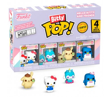 Blister 4 figuras Bitty POP Hello Kitty and Friends Hello Kitty