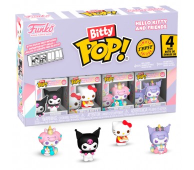 Blister 4 figuras Bitty POP Hello Kitty and Friends Kuromi