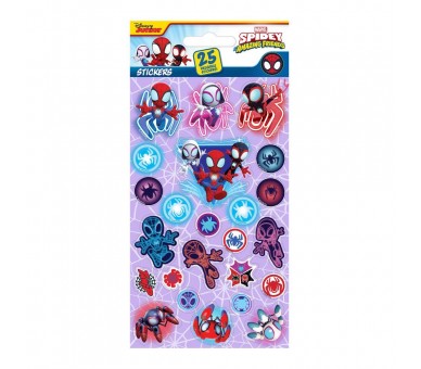 Blister 25 pegatinas Spidey and the Amazing Friends Marvel