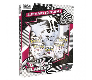 POKEMON JUEGO DE CARTAS ESCARLATA Y PURPURA:FULGOR NEGRO Y LLAMA BLANCA CAJA ALBUM LLAMA BLANCA(ESP)