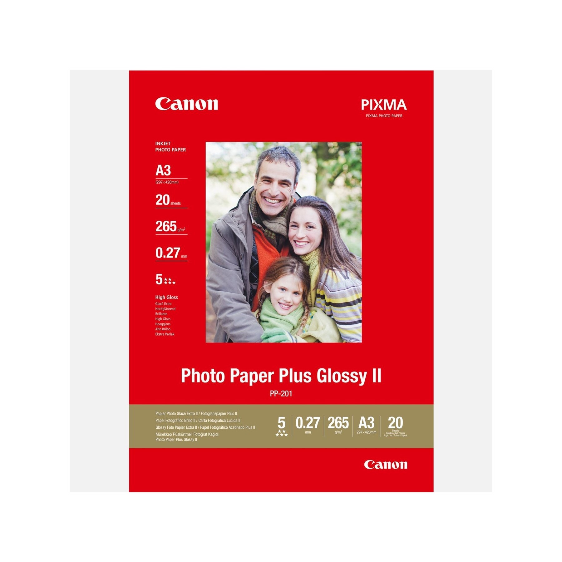 Papel Fotografico Canon 2311B020 Brillo Ii Plus Pp - 201 A3