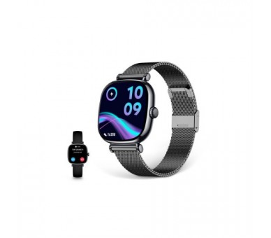 Ksix Iria Negro / Smartwatch 1.7"/ 2 Correas (Metal + Silico