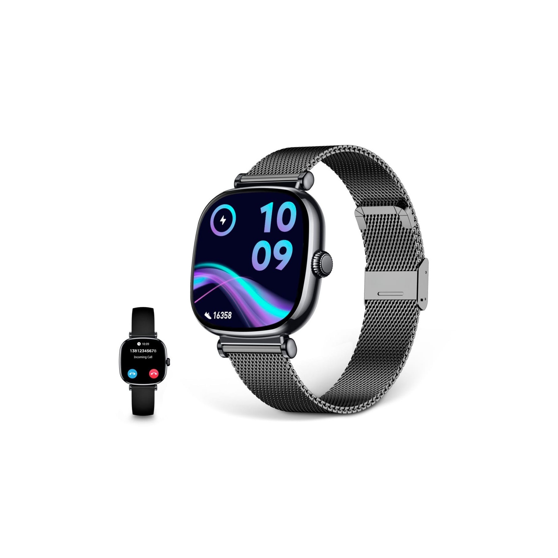 Ksix Iria Negro / Smartwatch 1.7"/ 2 Correas (Metal + Silico