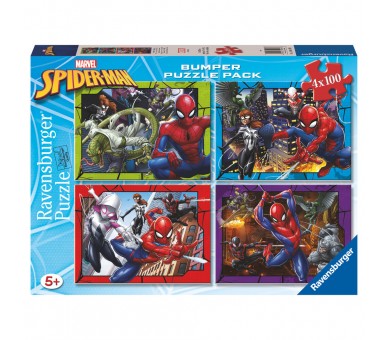 Puzzle Spiderman Marvel 4x100pzs