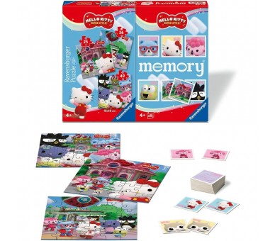 Multipack memory + 3 puzzles Hello Kitty