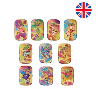 Lata juego cartas coleccionables Escarlata y Violeta Pokemon ingles surtido