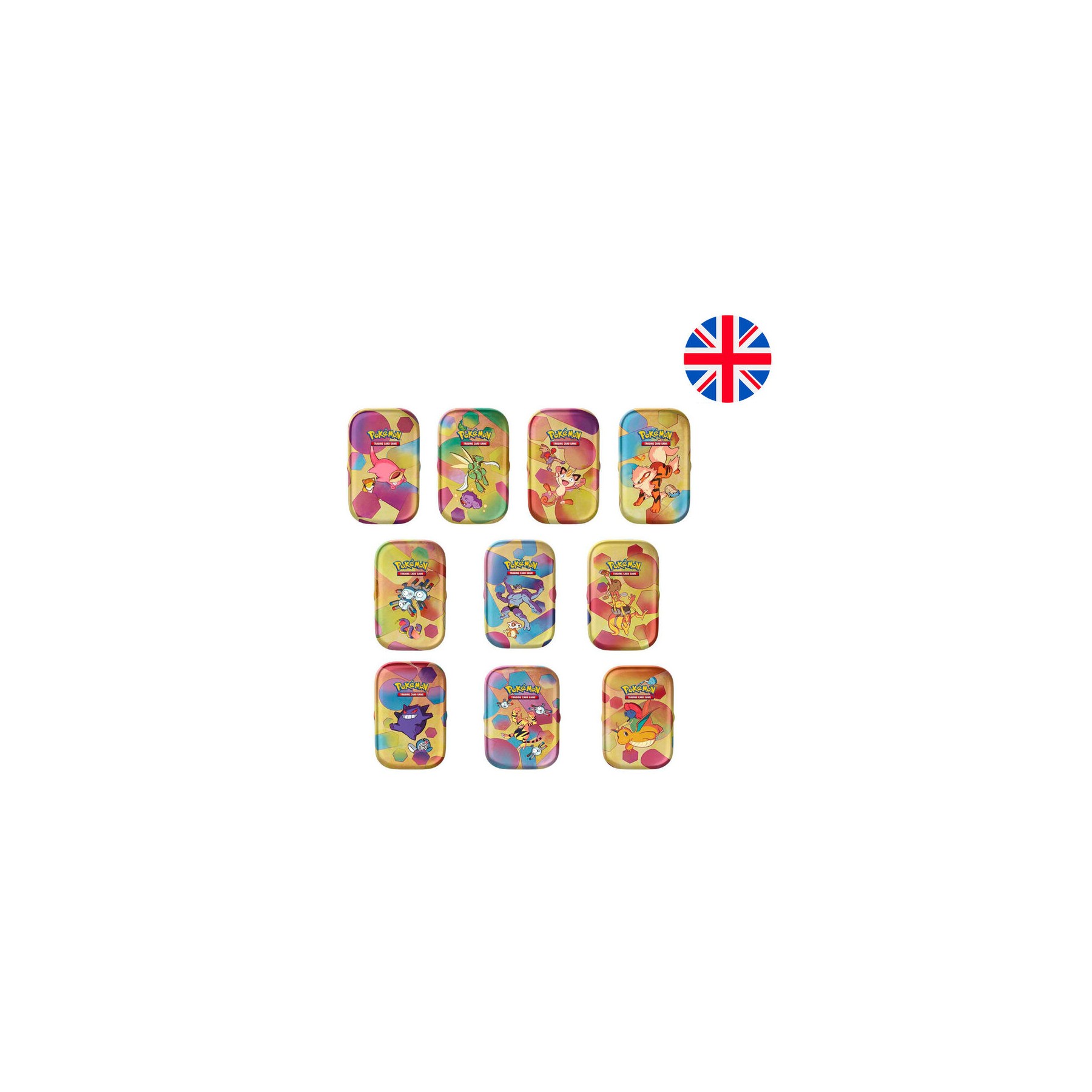 Lata juego cartas coleccionables Escarlata y Violeta Pokemon ingles surtido