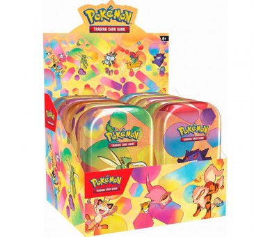 Lata juego cartas coleccionables Escarlata y Violeta Pokemon ingles surtido