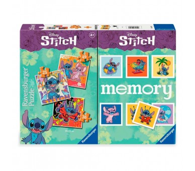 Multipack memory + 3 puzzles Stitch Disney