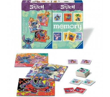 Multipack memory + 3 puzzles Stitch Disney