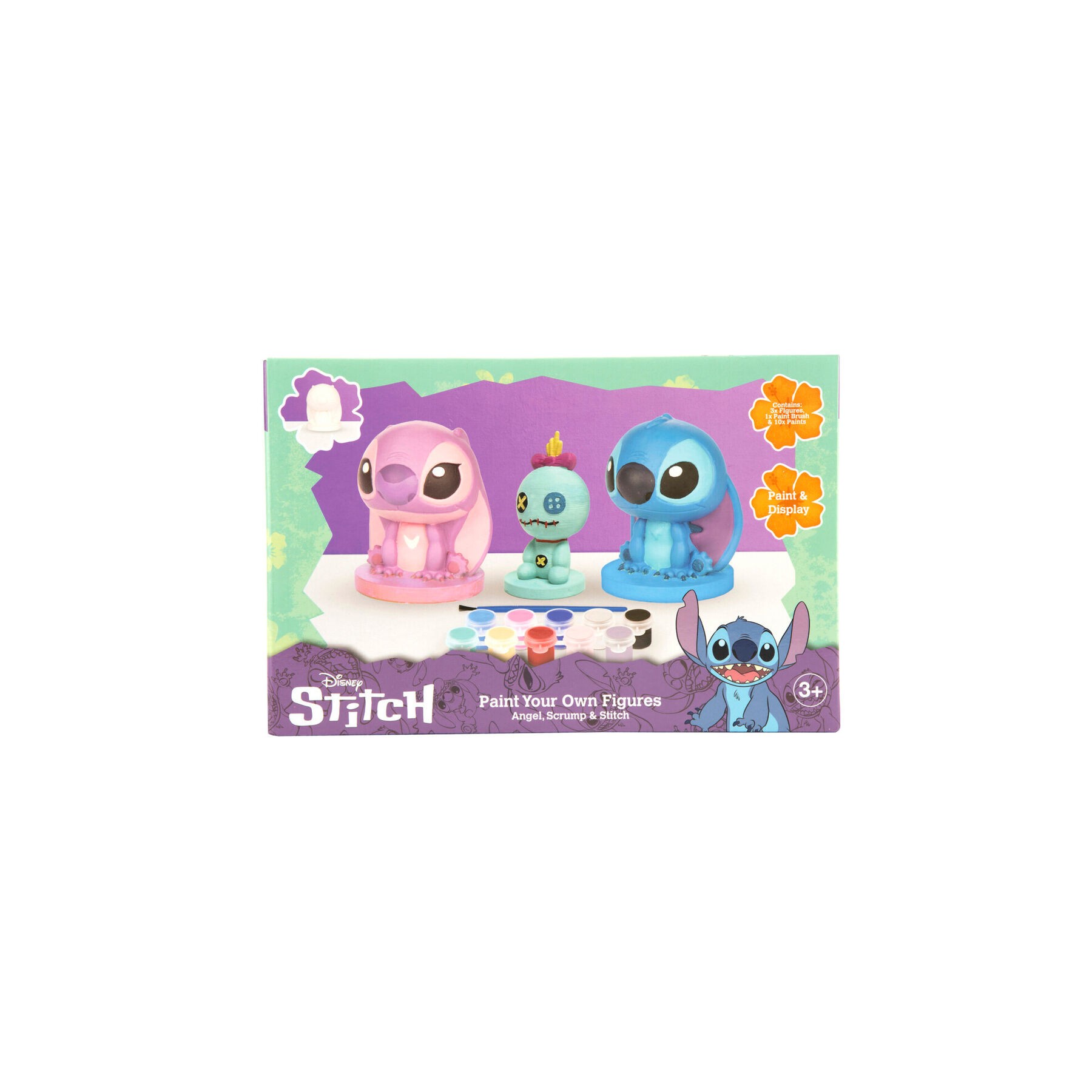 Set 3 Figuras de Escayola para Pintar Stitch Disney