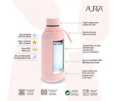 Botella termica Wake Up and Makeup 500ml