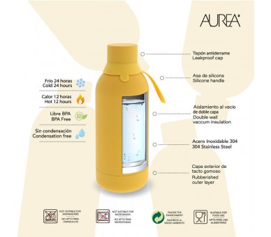 Botella termica Cachorro Mostaza 500ml