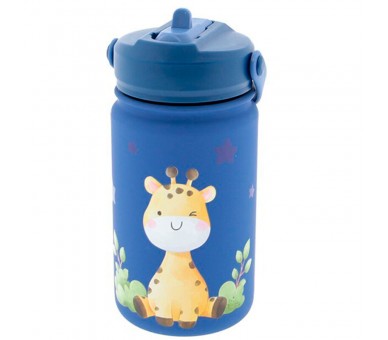 Cantimplora termica Jirafa Azul 330ml