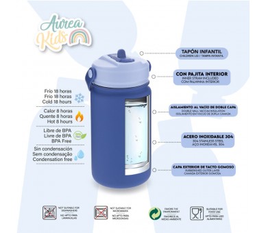 Cantimplora termica Jirafa Azul 330ml