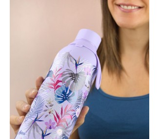 Botella termica Lila Floral Exotico 500ml