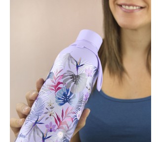 Botella termica Lila Floral Exotico 710ml