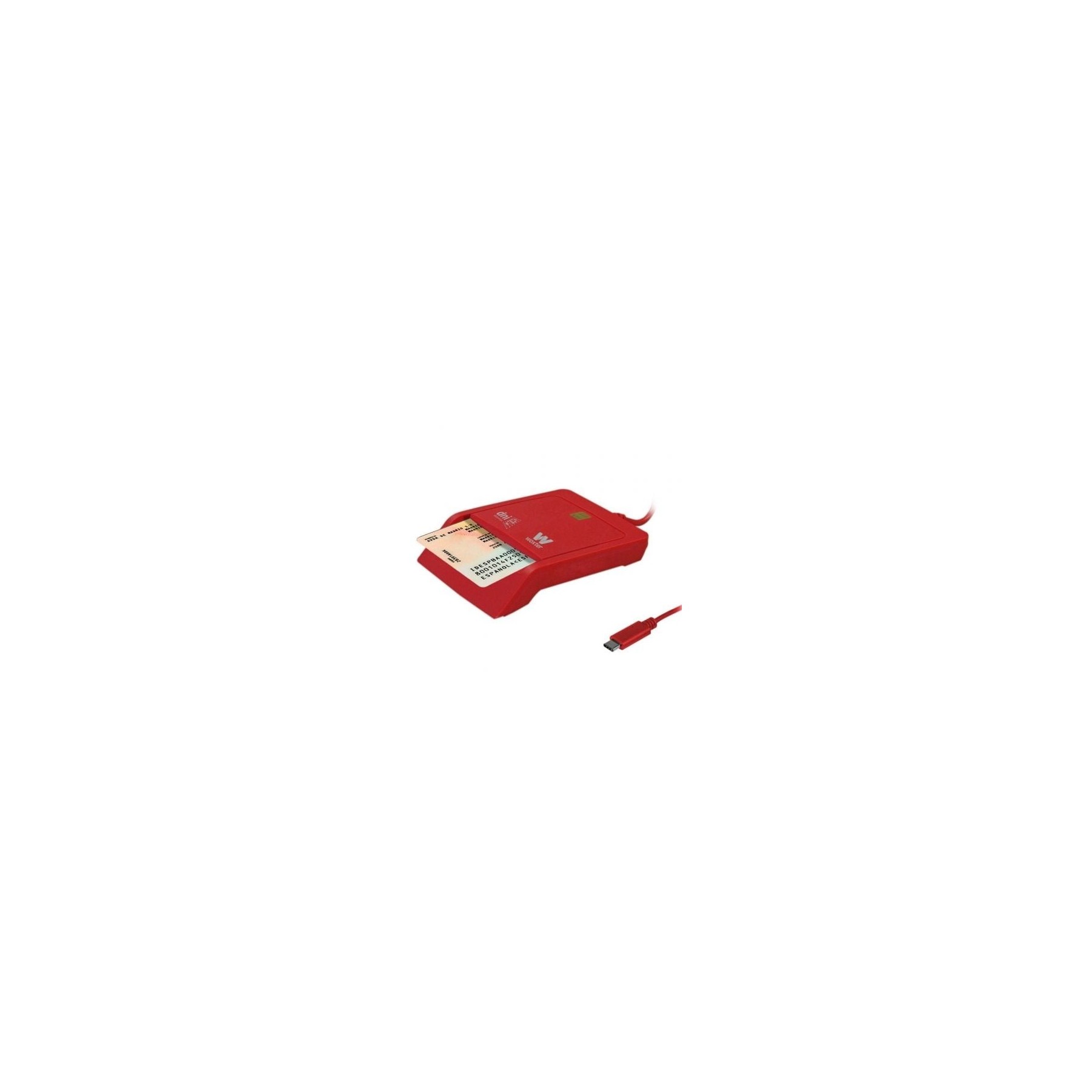 Lector De Dni Y Tarjetas Woxter Pe26-199/ Rojo/ Usb 2.0
