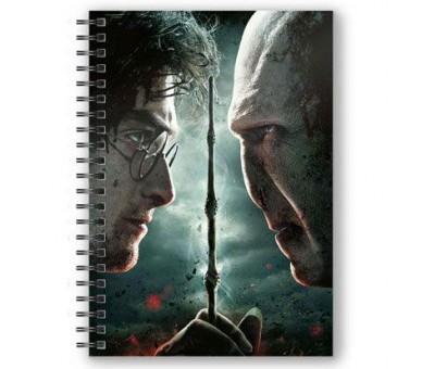 Cuaderno A5 3D Harry vs Voldemort Harry Potter