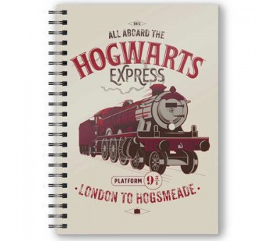 Cuaderno A5 3D All Aboard The Hogwarts Express Harry Potter