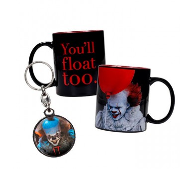 Taza + Llavero metalico Pennywise IT
