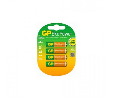 GP PILA RECARGABLE LR03 AAA 1.2V Ni-MH 650mAh BLISTER DE 4