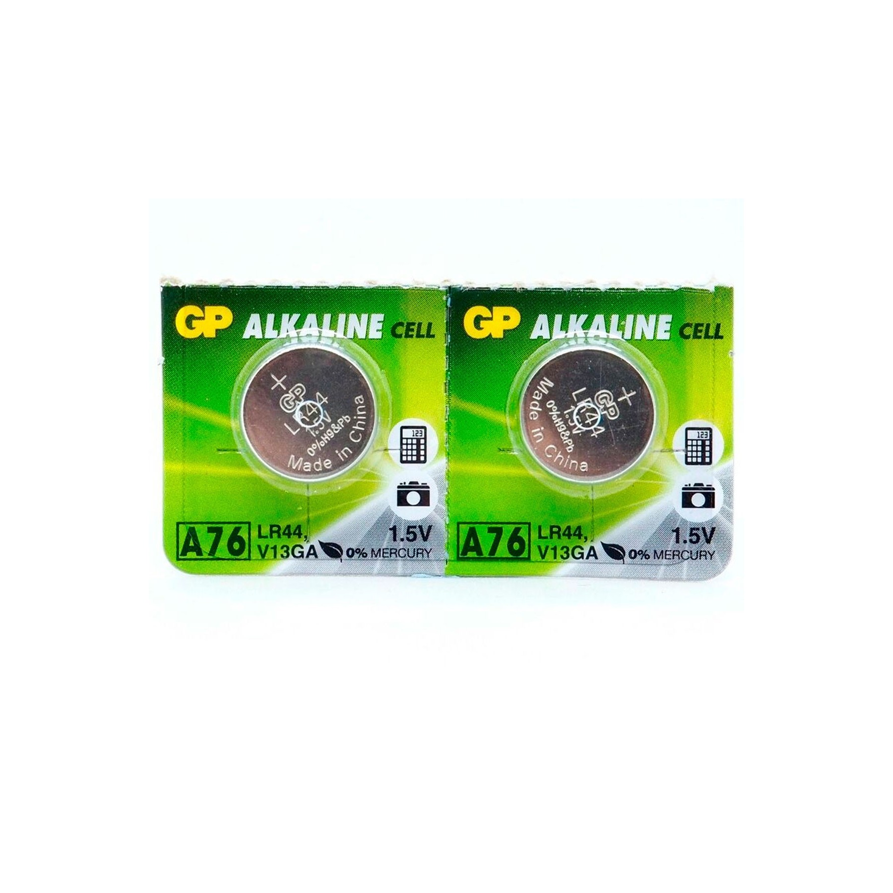 Gp Pila Alcalina Lr44 A76 1.5V Blister De 2 Unidades