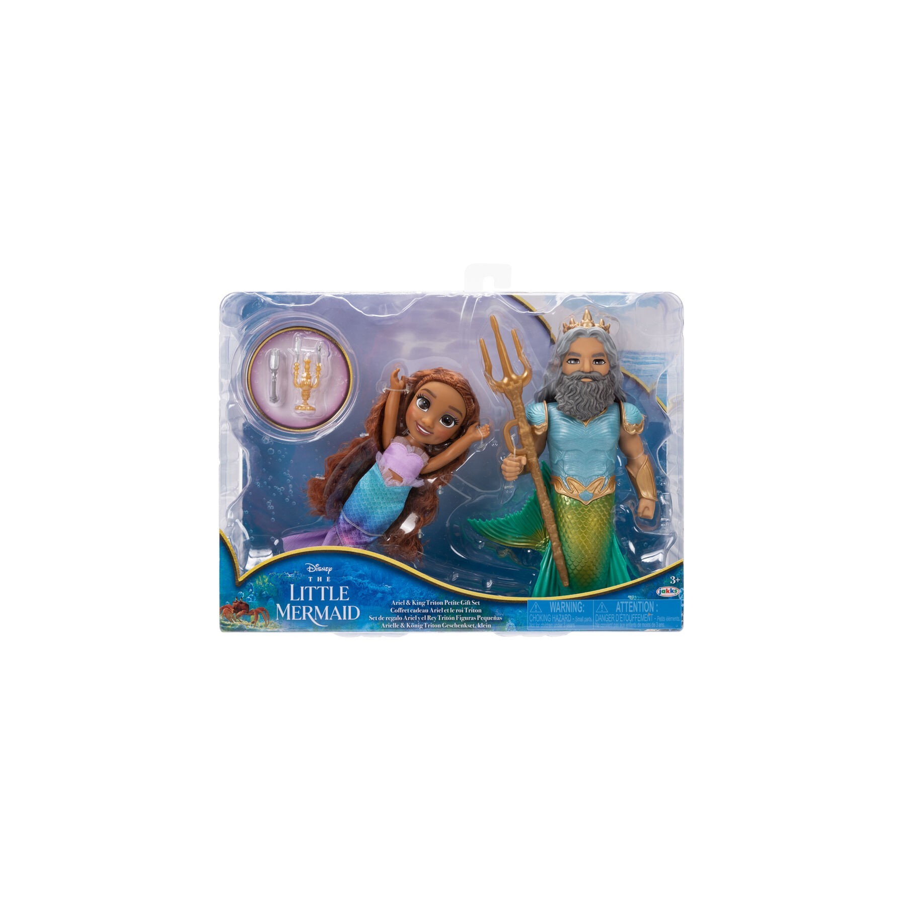 Muñeca Ariel + Triton La Sirenita Disney 15Cm