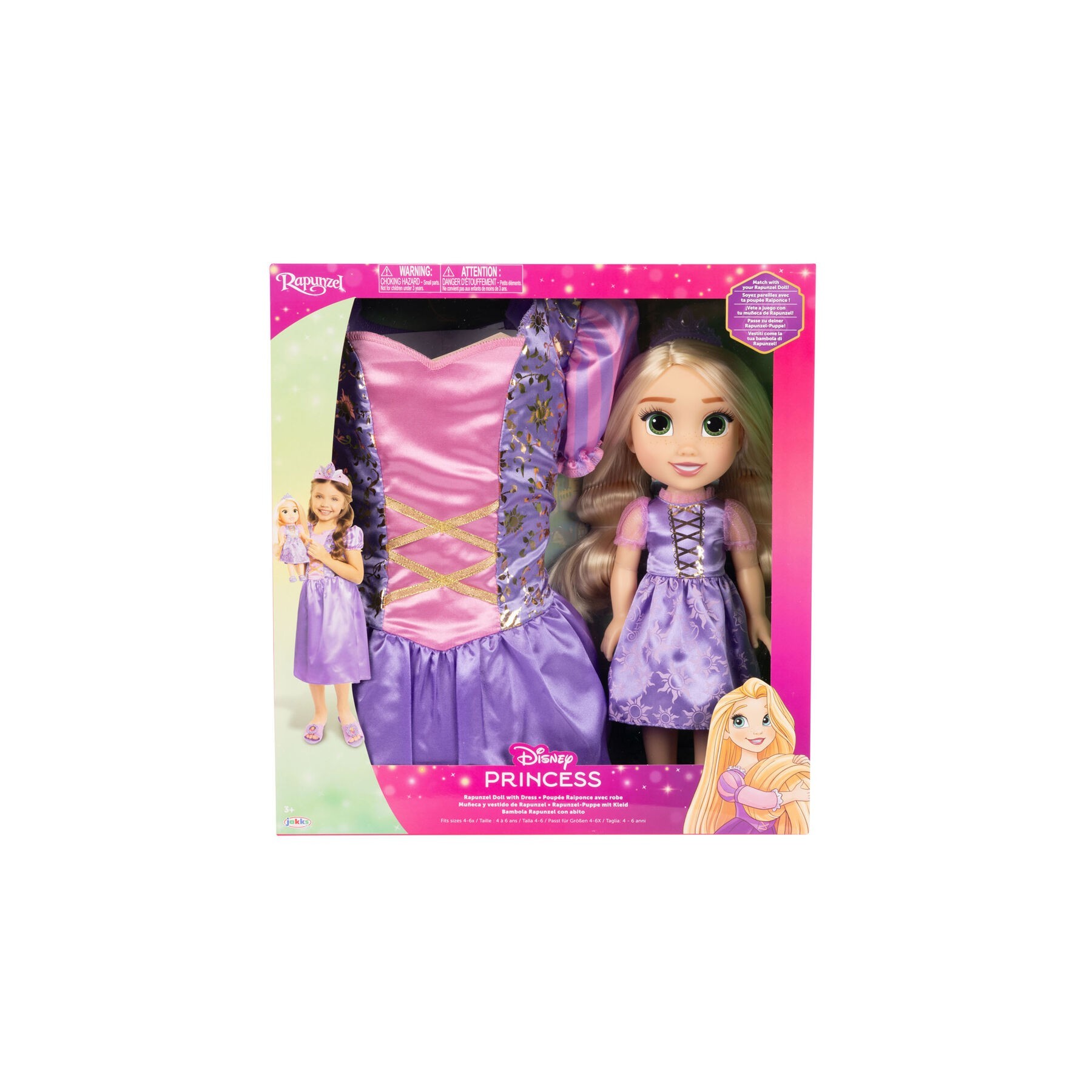Muñeca Rapunzel + Disfraz Disney 38Cm