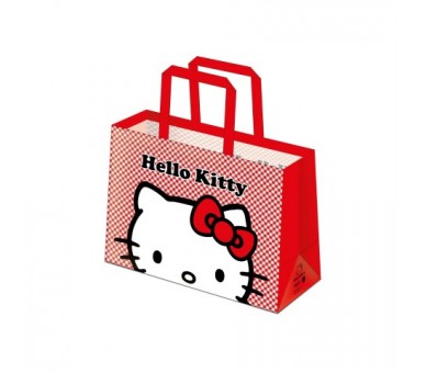 Hello Kitty - Bolsa Reusable 44X33X16 Peeking
