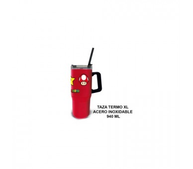 Super Mario - Taza Termo Xl Acero Inoxidable 940 Ml