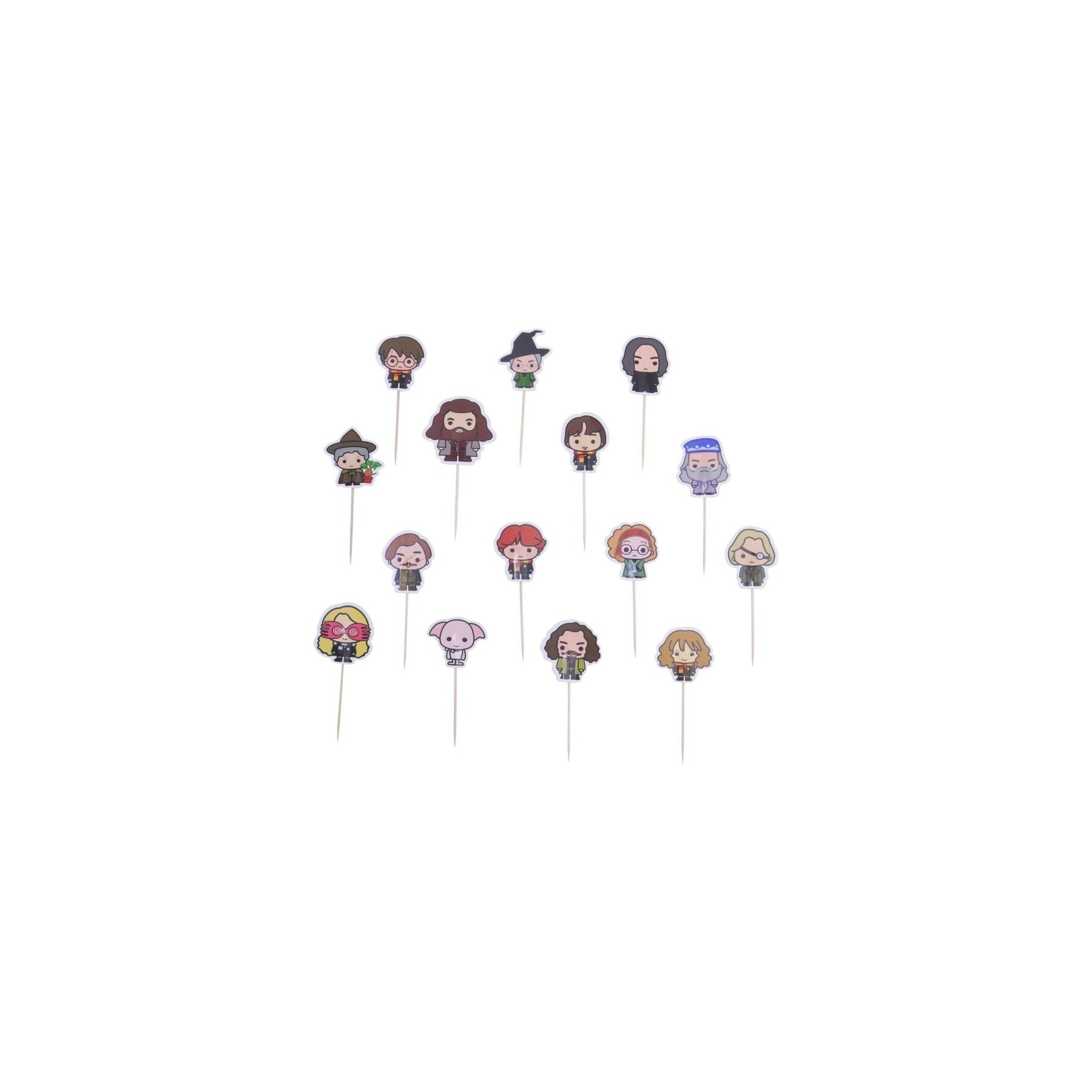 Pack 15 Decoraciones Para Cupcakes Personajes Harry Potter